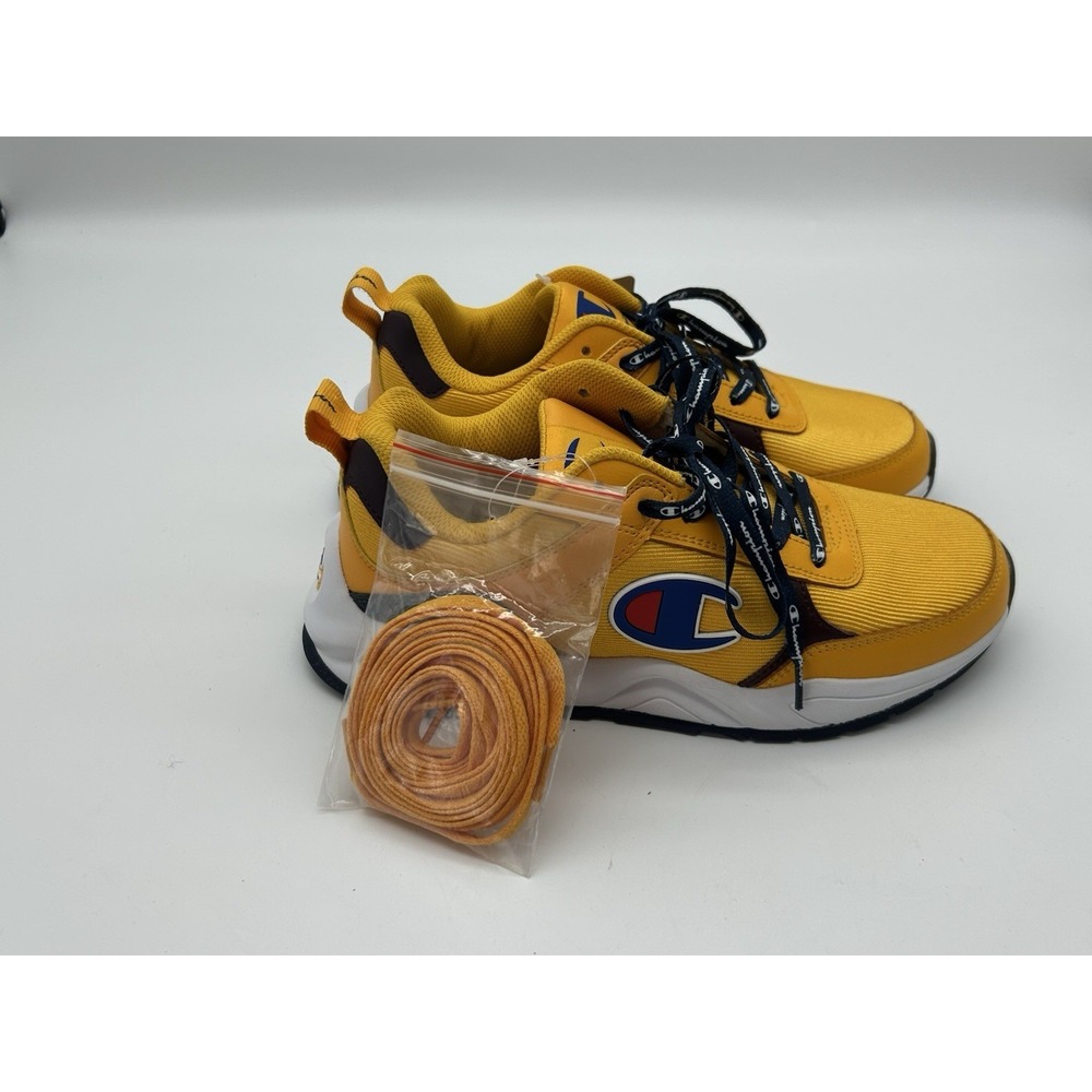 Champion 93‎ Eighteen Block 6.5 Youth Shoe Yellow Athletic Sneaker running Gym